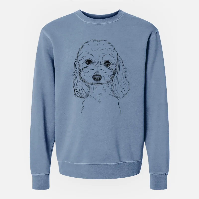 Bare Sophie the Coton de Tulear - Unisex Pigment Dyed Crew Sweatshirt