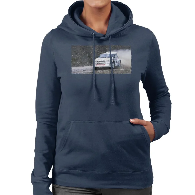 MG Metro 6R4 Drifting British Motor Heritage Women's Hooded Sweatshirt