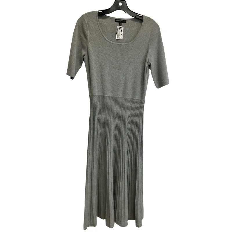 Dress Casual Midi By Banana Republic In Grey, Size: S