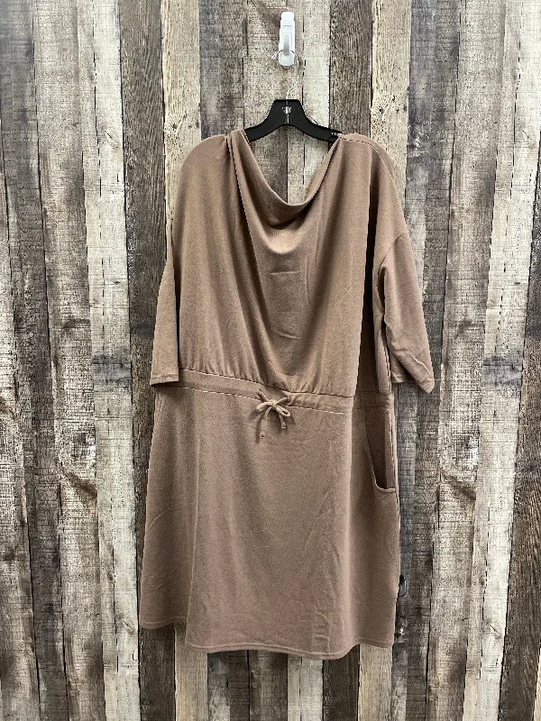 Dress Casual Midi By G By Giuliana In Tan, Size: 3x