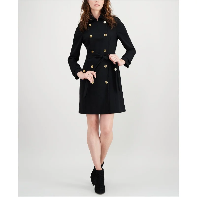 Calvin Klein Womens Military-Coat Shirt Dress, Black, 12