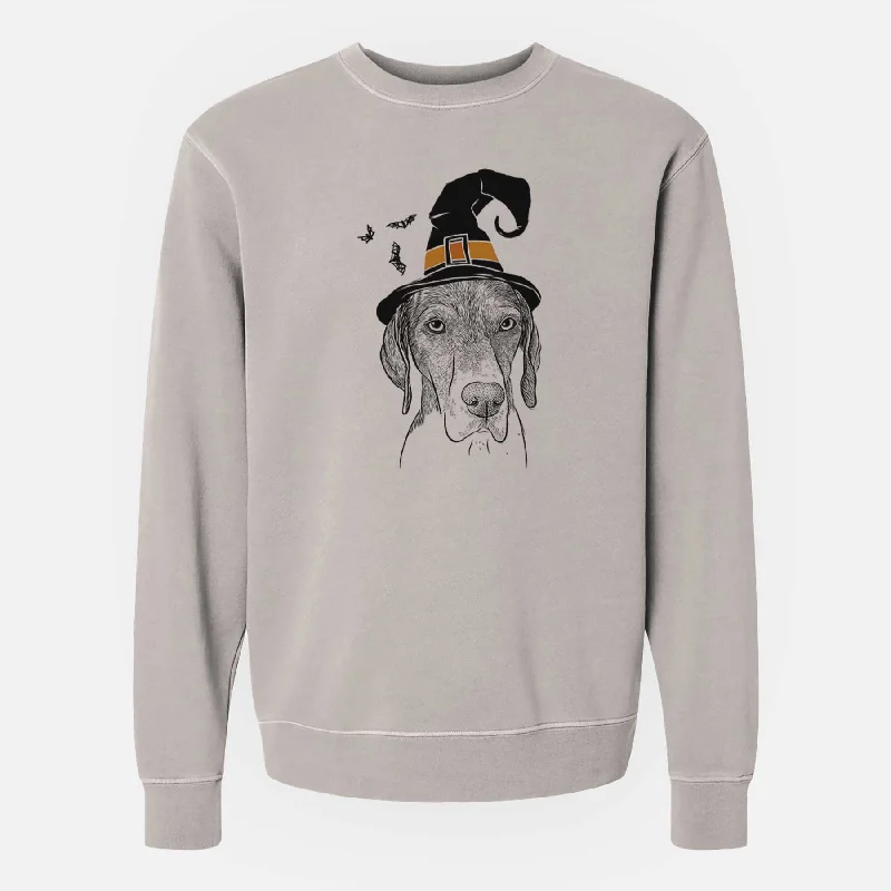 Witch Bohdi the German Shorthaired Pointer - Unisex Pigment Dyed Crew Sweatshirt