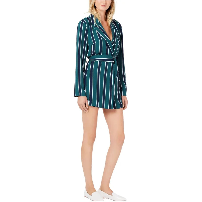 Rules Of Etiquette Womens Navy Striped Romper Jumpsuit