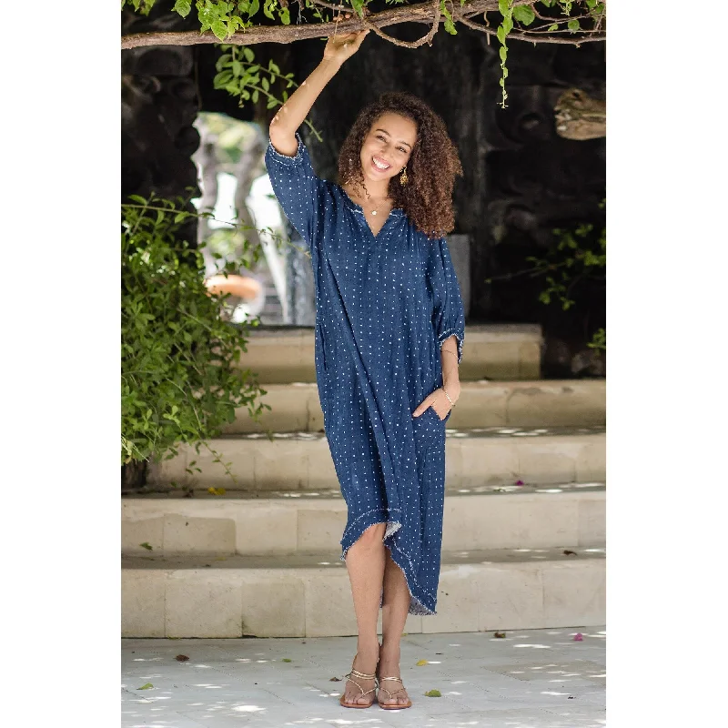 Novica Handmade Chao Phraya Shores Cotton Dress