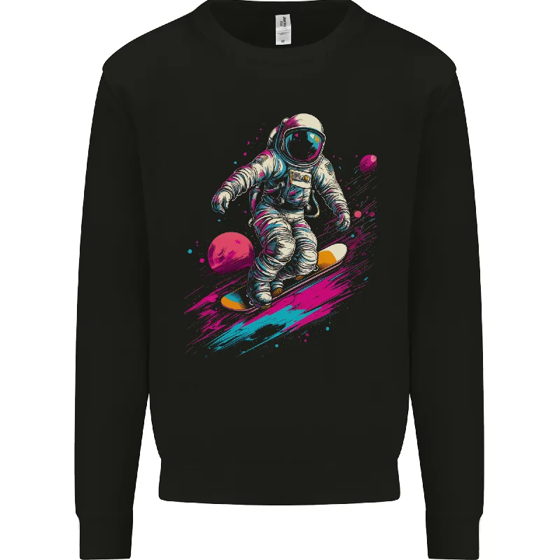 Astro Skater Astronaut Skateboarding Space Mens Sweatshirt Jumper