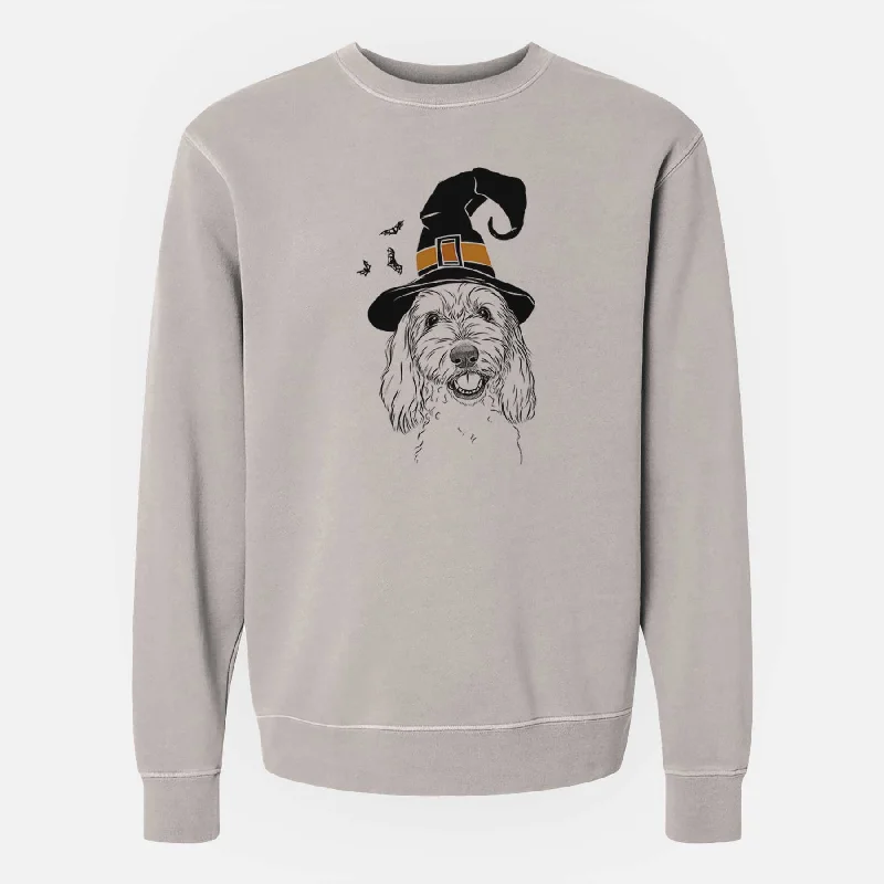 Witch Louie the Coton de Tulear - Unisex Pigment Dyed Crew Sweatshirt