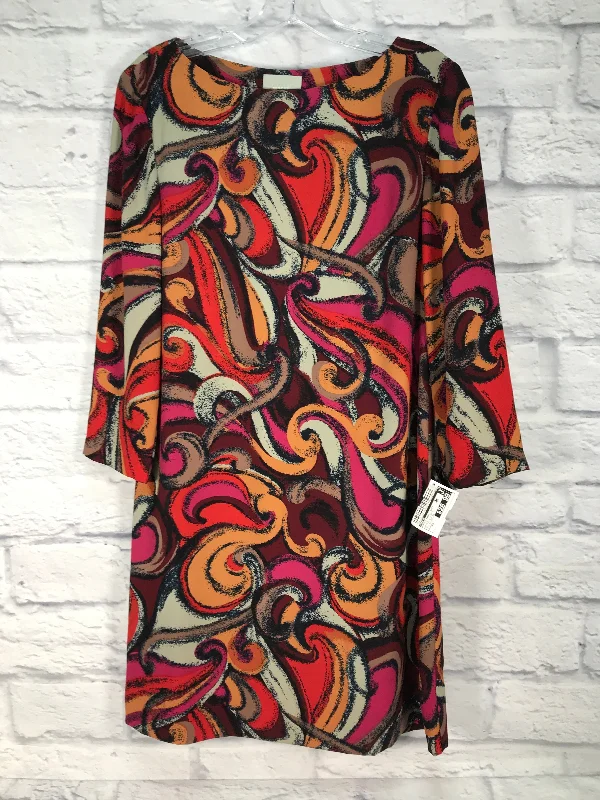 Dress Party Midi By Maeve In Orange & Purple, Size: Xs