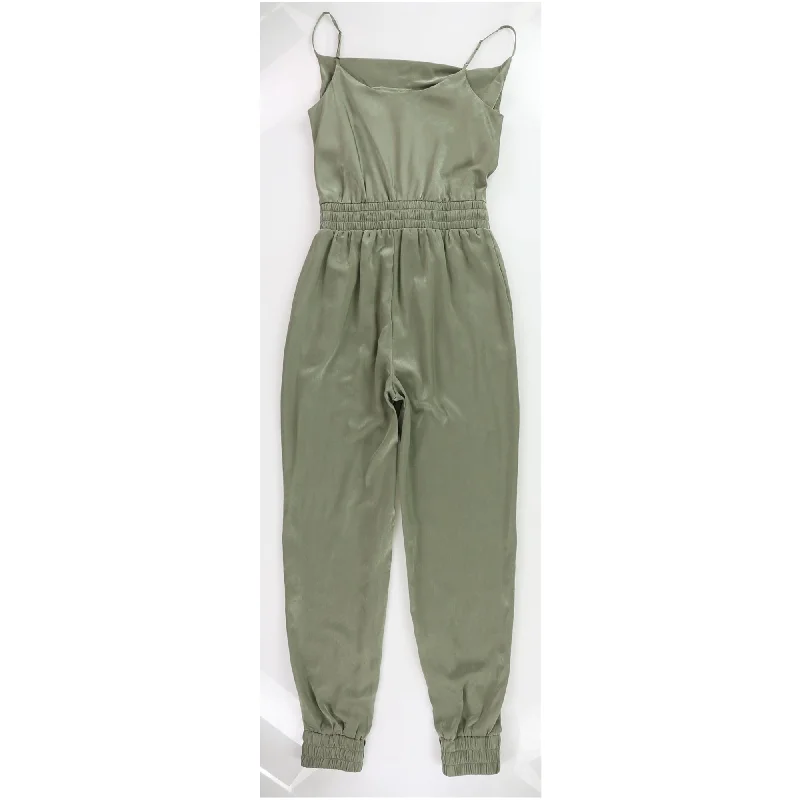 Bar Iii Womens Satin Jogger Jumpsuit