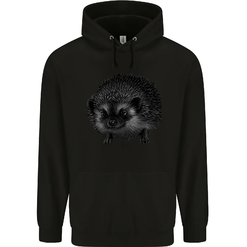 A Hedgehog Drawing Mens 80% Cotton Hoodie