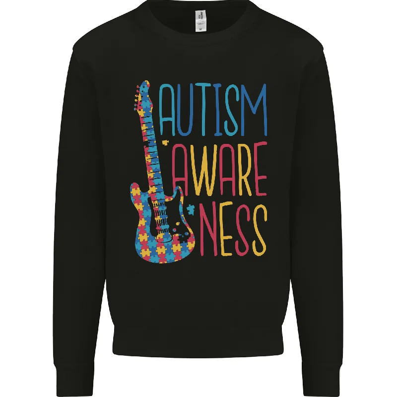 Autism Awareness Guitar Guitarist Mens Sweatshirt Jumper