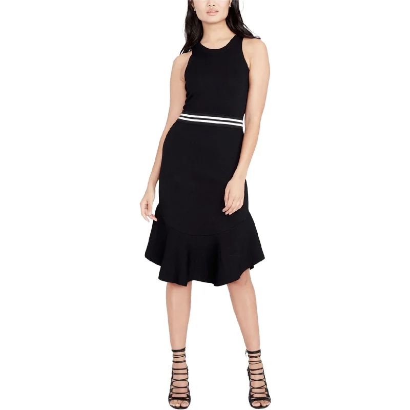 Rachel Roy Womens Varsity-Stripe Fit & Flare Dress