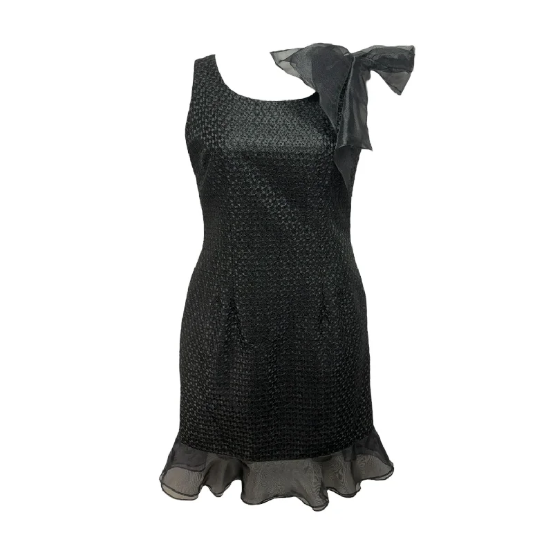 Organza Bow Dress By Sarah Campbell In Black, Size: 8