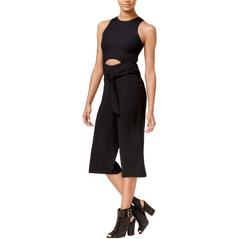 Material Girl Womens Cutout Gaucho Jumpsuit, Black, Small