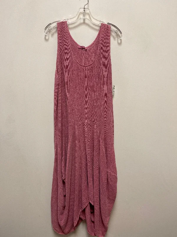 Dress Casual Midi By Clothes Mentor In Pink, Size: M