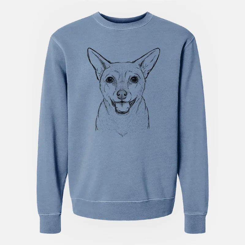 Bare Georgie the Chiweenie - Unisex Pigment Dyed Crew Sweatshirt