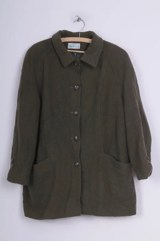 Honor Millburn Womens 20 XXL Jacket Single Breasted Dark Green Vintage