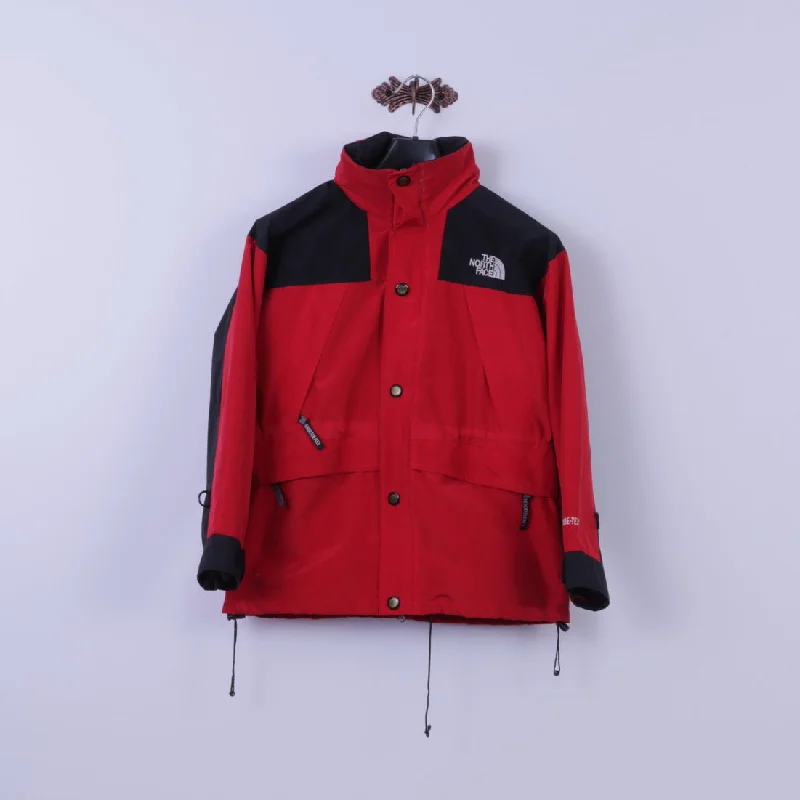 The North Face Womens XL (S) Jacket Red Nylon Zip Up Hooded Outdoor Mountain Top