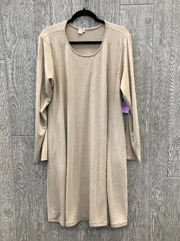 Dress Casual Midi By Clothes Mentor In Bronze, Size: Xl