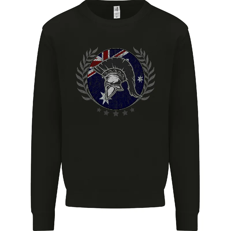 Australian Bodybuilding Flag Gym Training Spartan Mens Sweatshirt Jumper