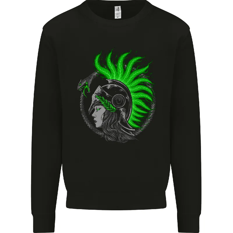 Athena Warrior With a Snake Greek Mythology Mens Sweatshirt Jumper