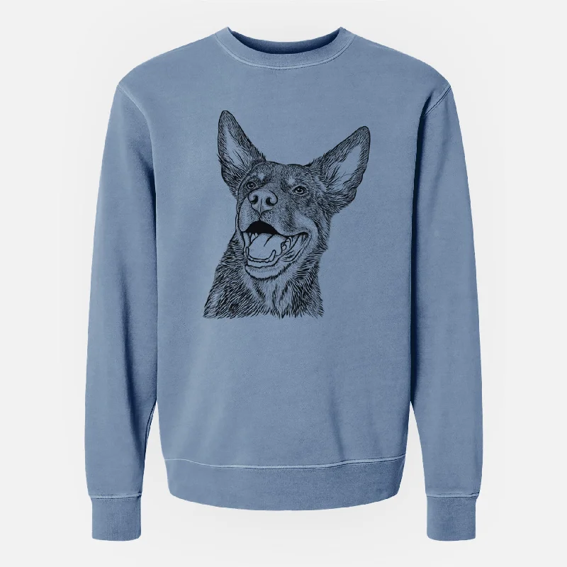 Bare Tucker the Australian Kelpie - Unisex Pigment Dyed Crew Sweatshirt