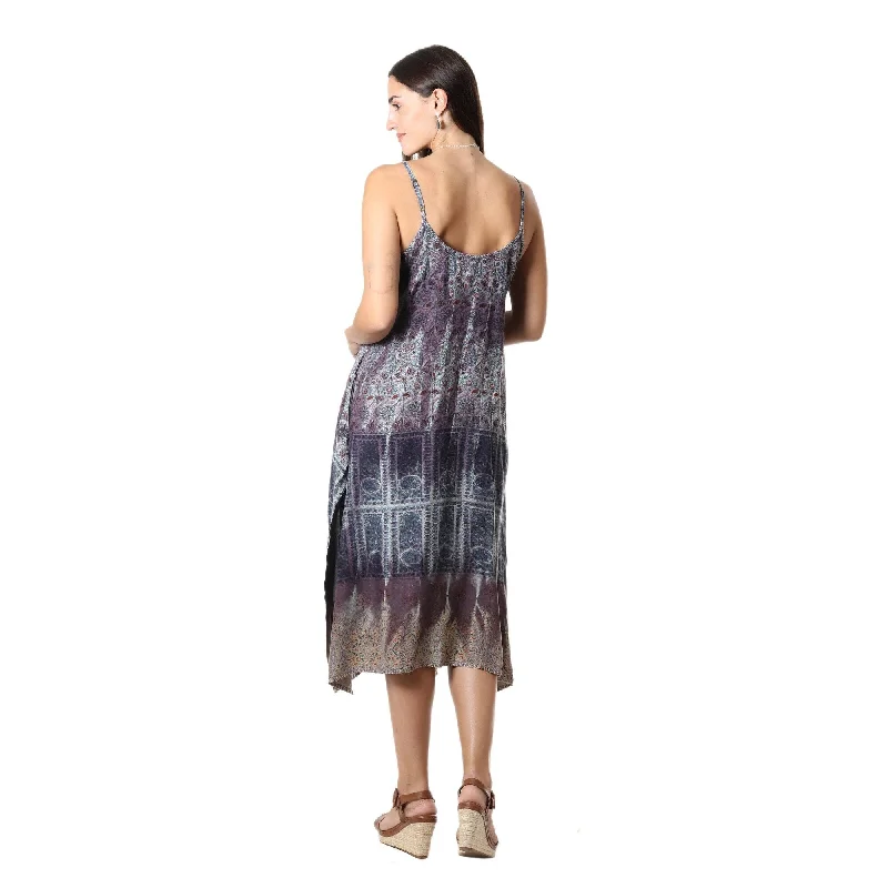 Novica Handmade Jaipur Twilight Embroidered Viscose Sundress