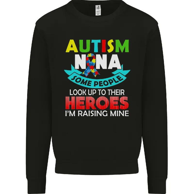 Autism Nana Grandparents Autistic ASD Mens Sweatshirt Jumper