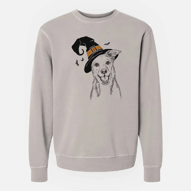 Witch Rocco the Mixed Breed - Unisex Pigment Dyed Crew Sweatshirt