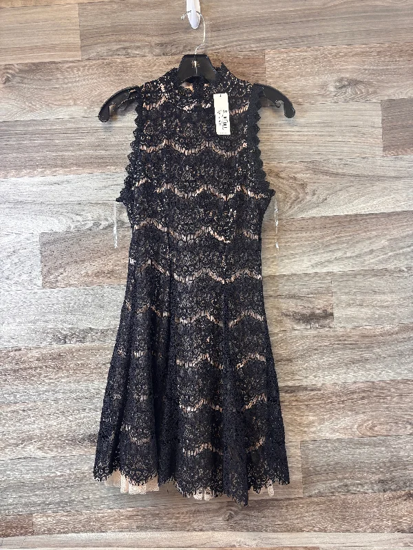 Dress Casual Midi By Francesca's In Black & Cream, Size: Xs