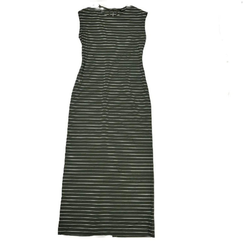 Dress Casual Maxi By Club Monaco In Green & White, Size: S