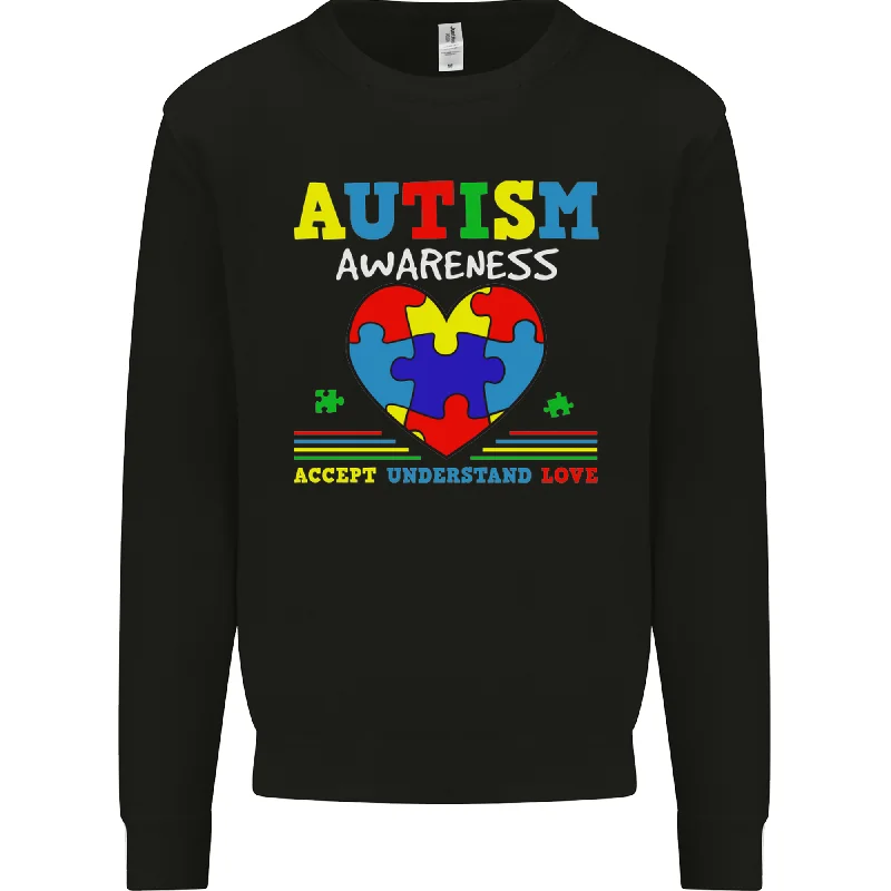 Autism Awareness Autistic Love Accept ASD Mens Sweatshirt Jumper