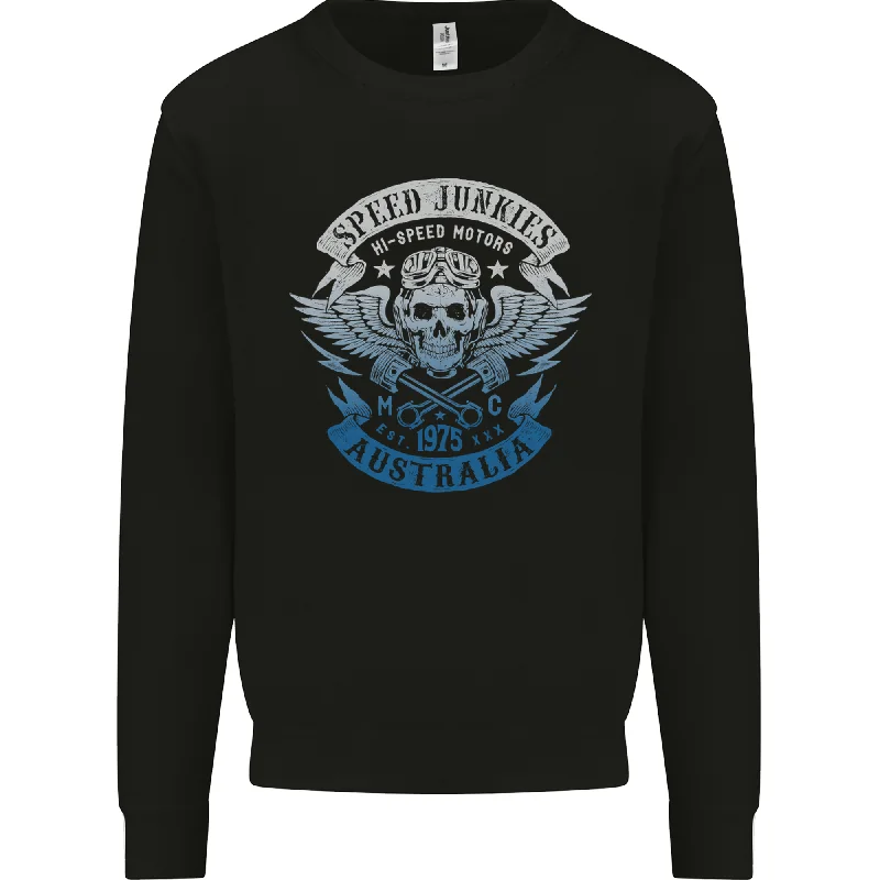 Australia Speed Junkies Biker Motorcycle Mens Sweatshirt Jumper