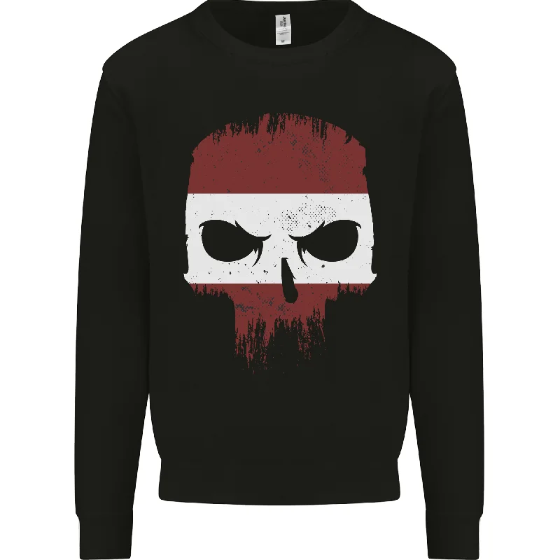 Austrian Skull Austria Gym Flag Biker Mens Sweatshirt Jumper