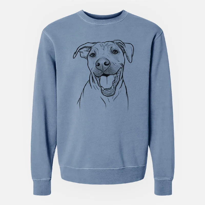 Bare Finn the Hound Mix - Unisex Pigment Dyed Crew Sweatshirt