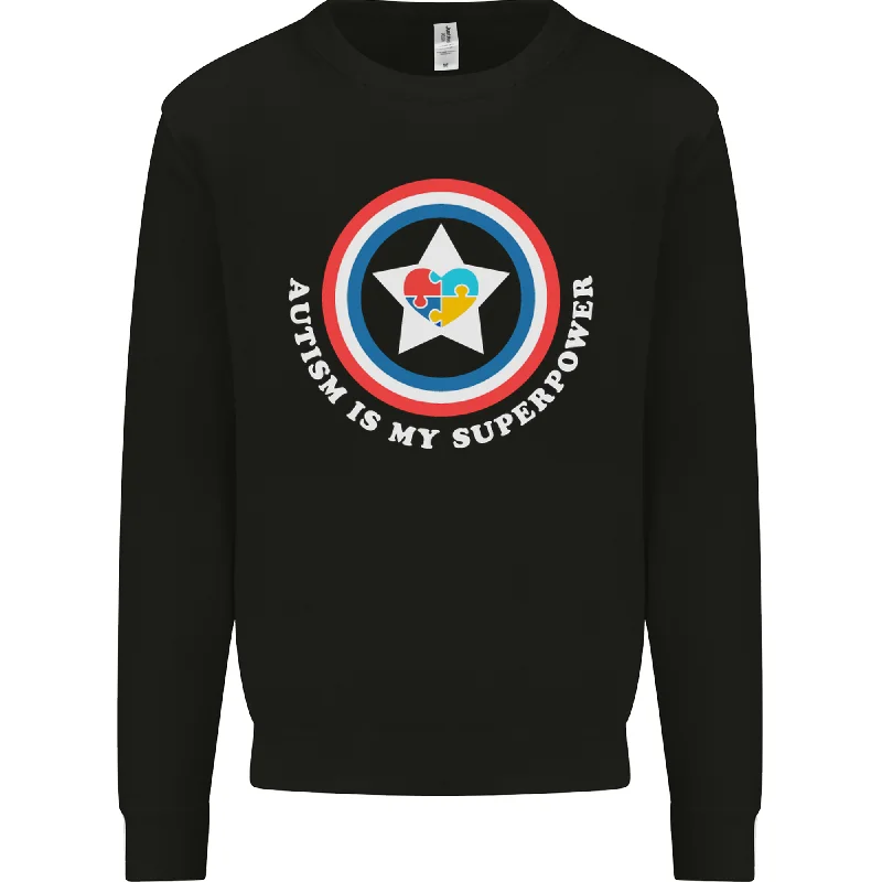 Autism Is My Superpower Autistic Mens Sweatshirt Jumper