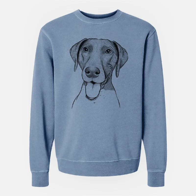 Bare Remi the German Shorthaired Pointer - Unisex Pigment Dyed Crew Sweatshirt