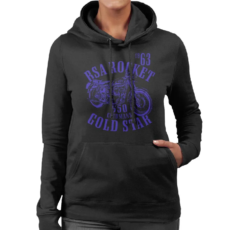 BSA Rocket 650 Clubmans Gold Star Women's Hooded Sweatshirt