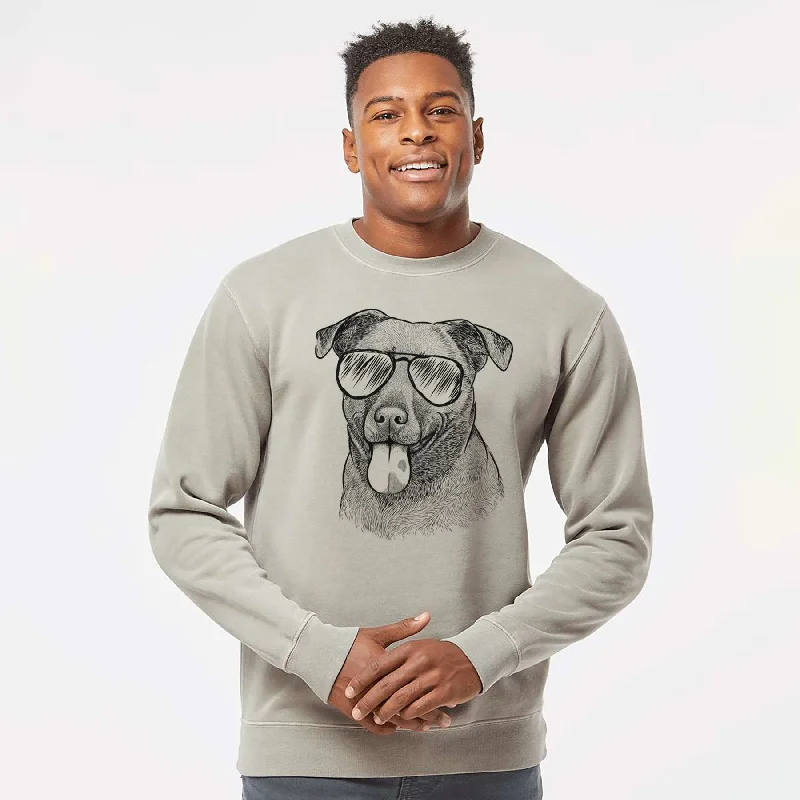 Aviator Harbor the Mixed Breed - Unisex Pigment Dyed Crew Sweatshirt