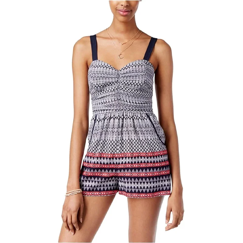 American Rag Womens Sleeveless Printed Romper Jumpsuit