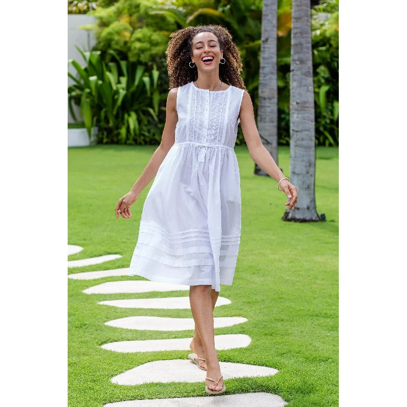 Novica Handmade White Hot Cotton Sundress