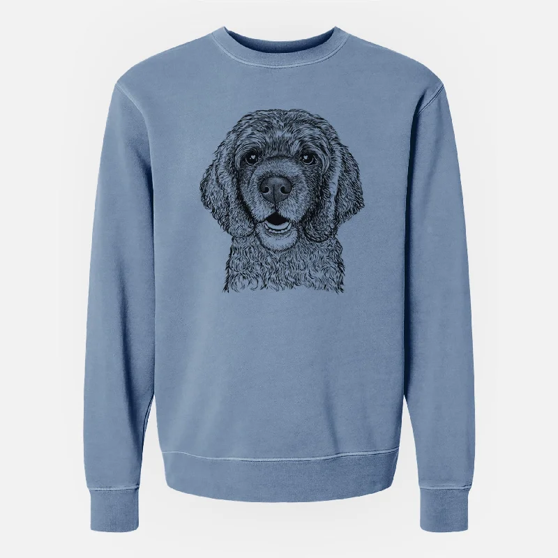 Bare Fannie Mae the Cocker Spaniel - Unisex Pigment Dyed Crew Sweatshirt