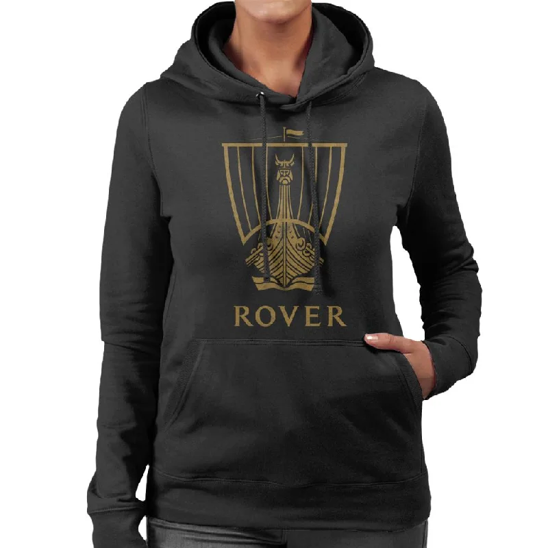 Rover Logo Gold Longship British Motor Heritage Women's Hooded Sweatshirt